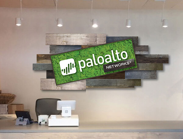Elevate your brand's visual identity with a custom sign made from reclaimed wood and featuring a stunning moss wall and logo. Our personalized design adds a touch of natural charm and rustic appeal to your space, leaving a lasting impression on customers and enhancing your brand's overall image by Urban Garden Studio. Elevate your brand's visual identity with a custom sign featuring reclaimed wood, a stunning moss wall made with reindeer moss, and white logo. Our unique and personalized design adds a touch of natural elegance to your space, leaving a lasting impression on customers and enhancing your brand's appeal by Urban Garden Studio.