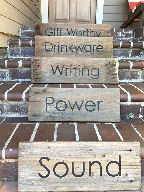 Make a statement with custom hand-painted barn wood signage by Urban Garden Studio, the perfect addition to any company swag store. Expertly designed and crafted for a unique and personalized touch, this signage is both stylish and sustainable, adding rustic charm to your brand identity