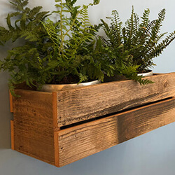 wall mounted Custom barn wood planters. Come in any size by Urban Garden Studio.