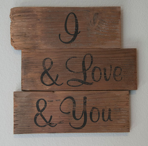 Unique Handmade Rustic Wood Sign with Staggered Hand-Painted Quote, Customized to Your Liking by Urban Garden Studio.