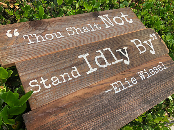Eye-catching hand-painted quote sign on staggered wood for home or office décor by Urban Garden Studio Handcrafted staggered custom rustic wood sign with inspiring hand-painted quote for a charming rustic touch by Urban Garden Studio