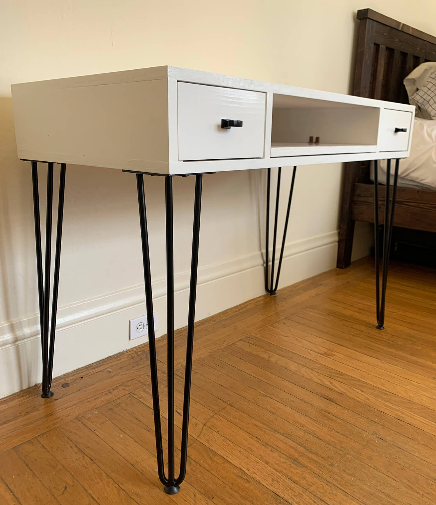 Maximize your small space with a custom small white desk by Urban Garden Studio, expertly designed for functionality and style to enhance your productivity and home decor.