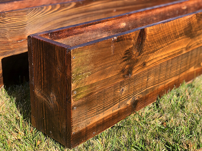 Unique handcrafted custom distressed planters for home or business by Urban Garden Studio.