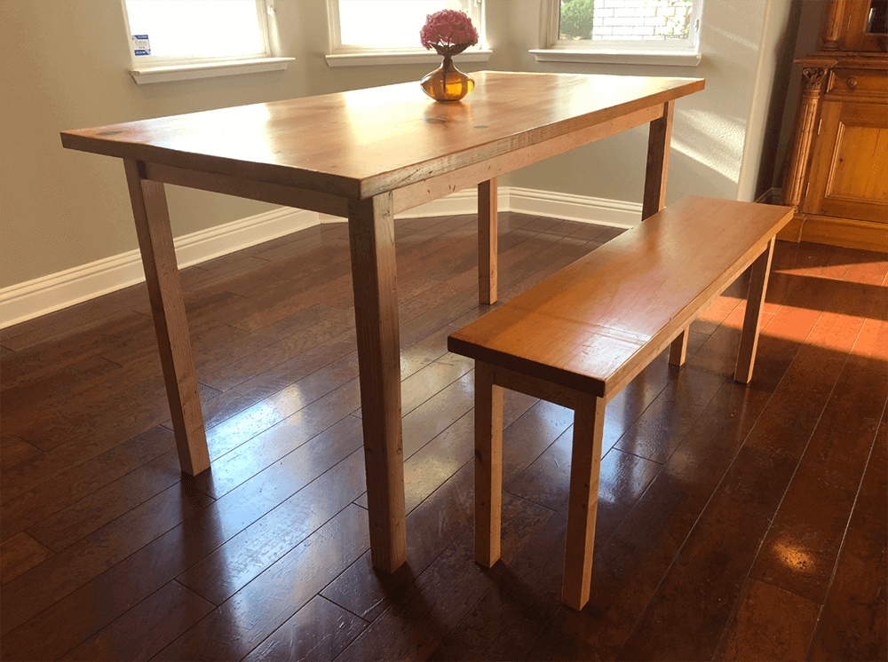 Rustic pine harvest farm table expertly handcrafted from sustainable materials for a unique and eco-friendly addition to your home décor by Urban Garden Studio. Reclaimed wood pine harvest table by Urban Garden Studio, expertly handcrafted from sustainable materials for a unique and eco-friendly addition to your home décor by Urban Garden Studio.